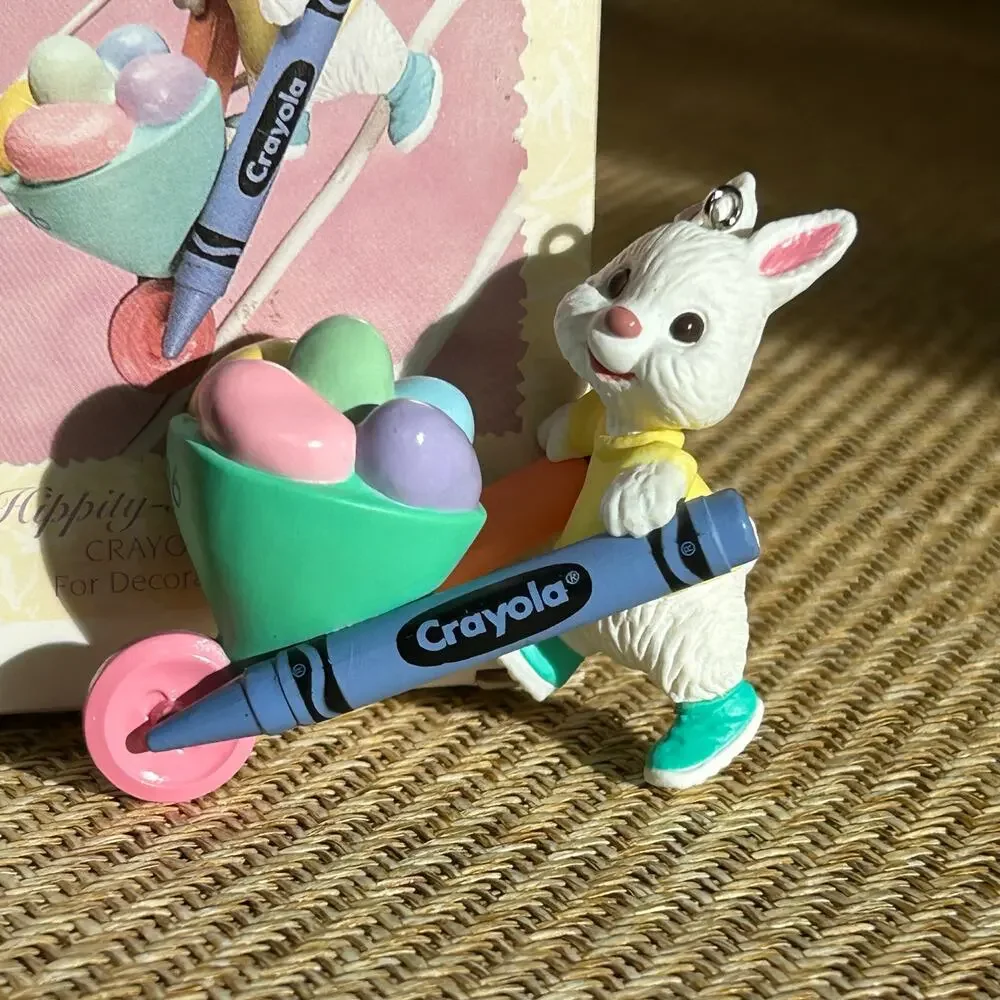 Hallmark Keepsake Easter Bunny Crayola Ornament Wagon Eggs With Box